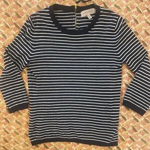 Women’s Philosophy Knit Sweater | Navy & White Stripes| Small